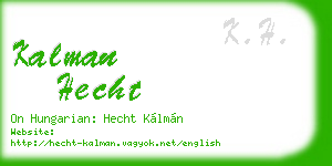 kalman hecht business card